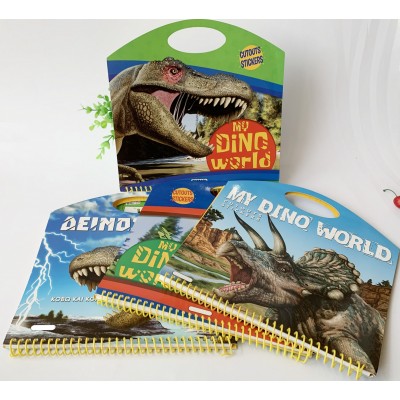 Dinosaur Spiral Binding Book, Spiral Coloring Book, Custom Printing Spiral Book With Handle