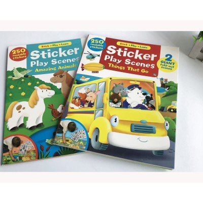 Custom Printing Book, Saddle Stitching Activity Book, Sticker Printing Book With Flaps